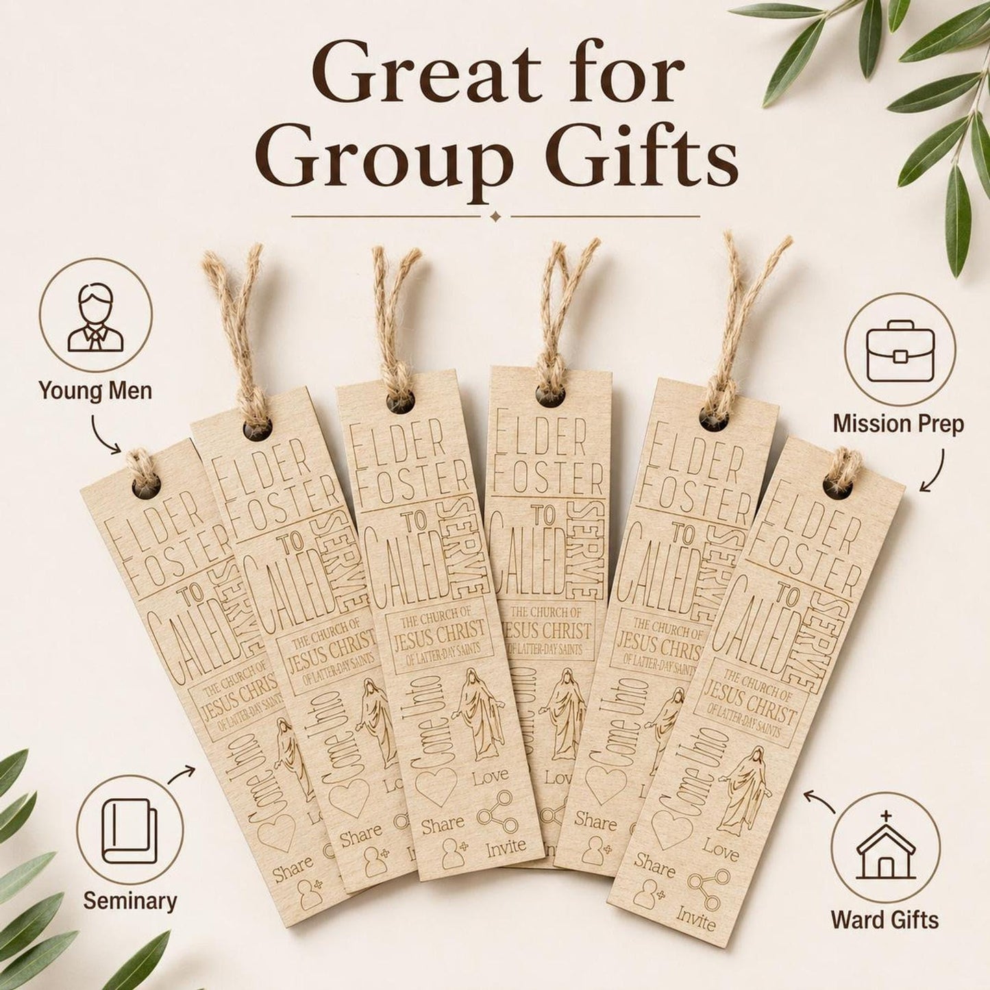 Mission Call Gift Bookmark, Personalized Elder Sister Missionary Wo...