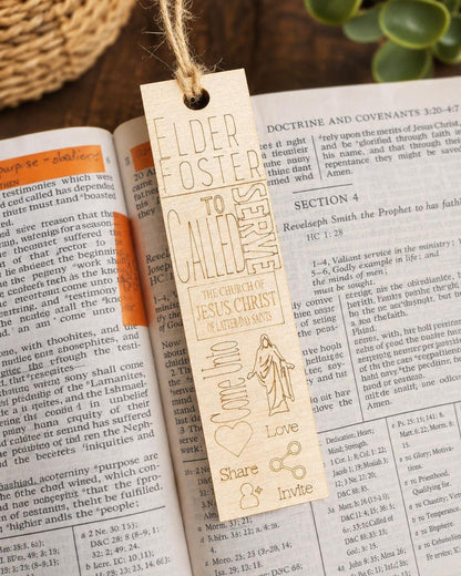 Mission Call Gift Bookmark, Personalized Elder Sister Missionary Wo...