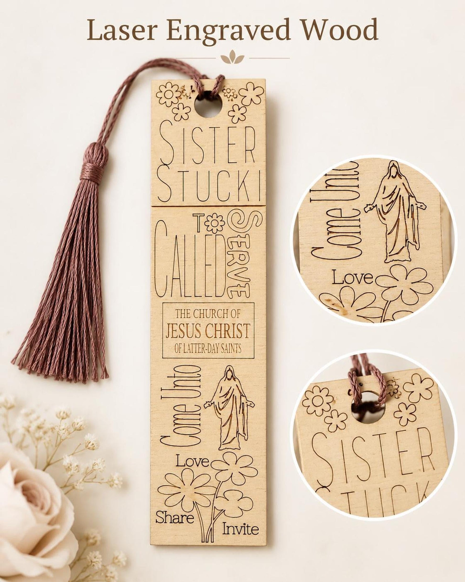 Mission Call Gift Bookmark, Personalized Elder Sister Missionary Wo...