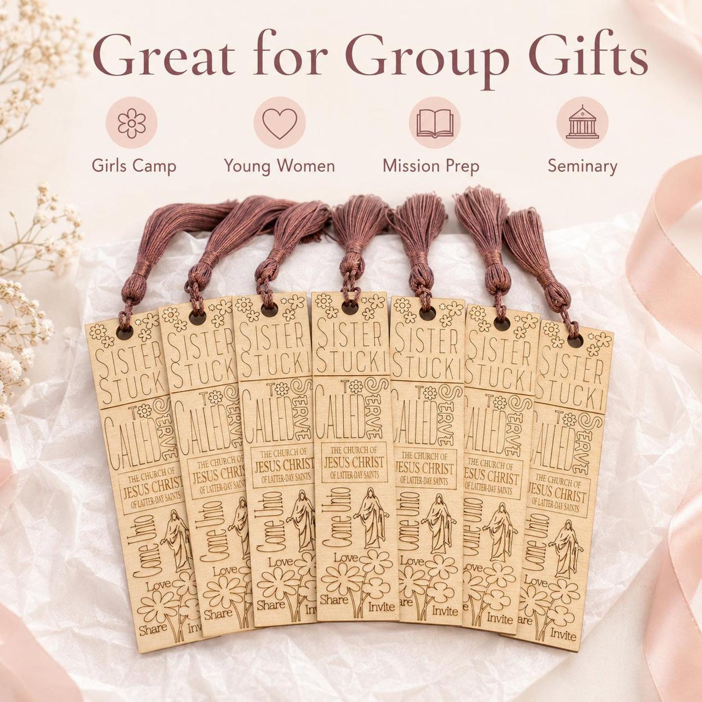 Mission Call Gift Bookmark, Personalized Elder Sister Missionary Wo...