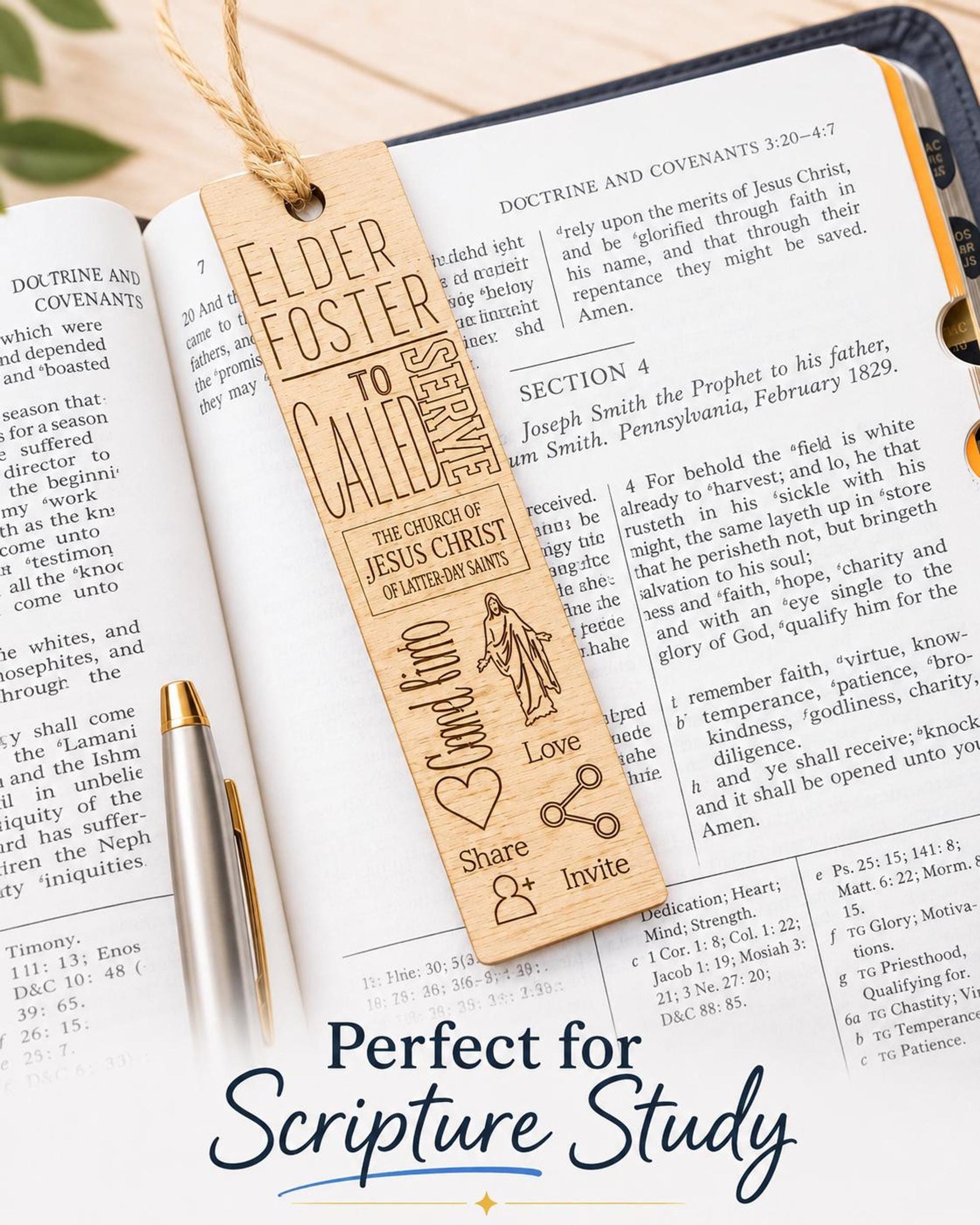 Mission Call Gift Bookmark, Personalized Elder Sister Missionary Wo...