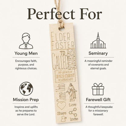 Mission Call Gift Bookmark, Personalized Elder Sister Missionary Wo...