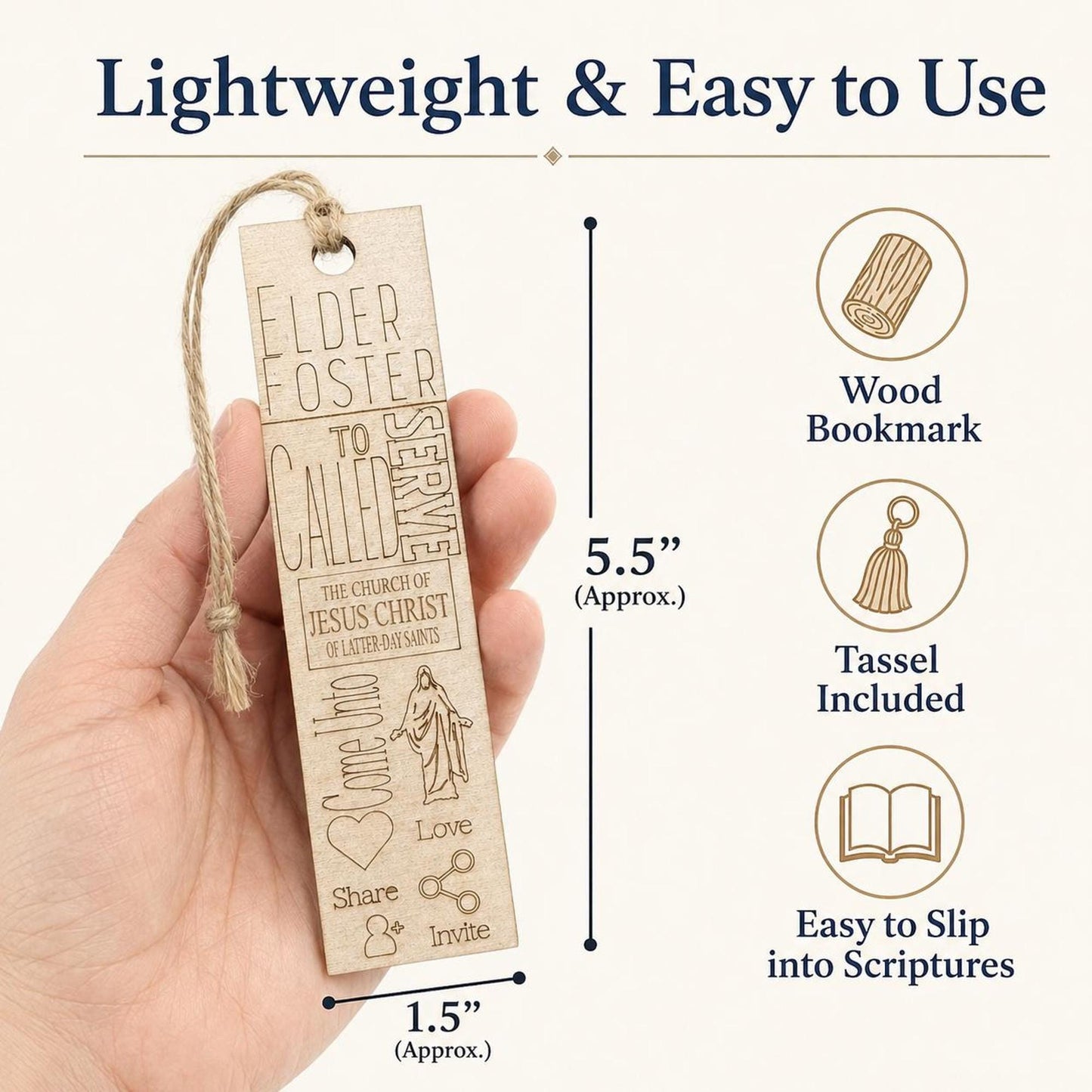 Mission Call Gift Bookmark, Personalized Elder Sister Missionary Wo...