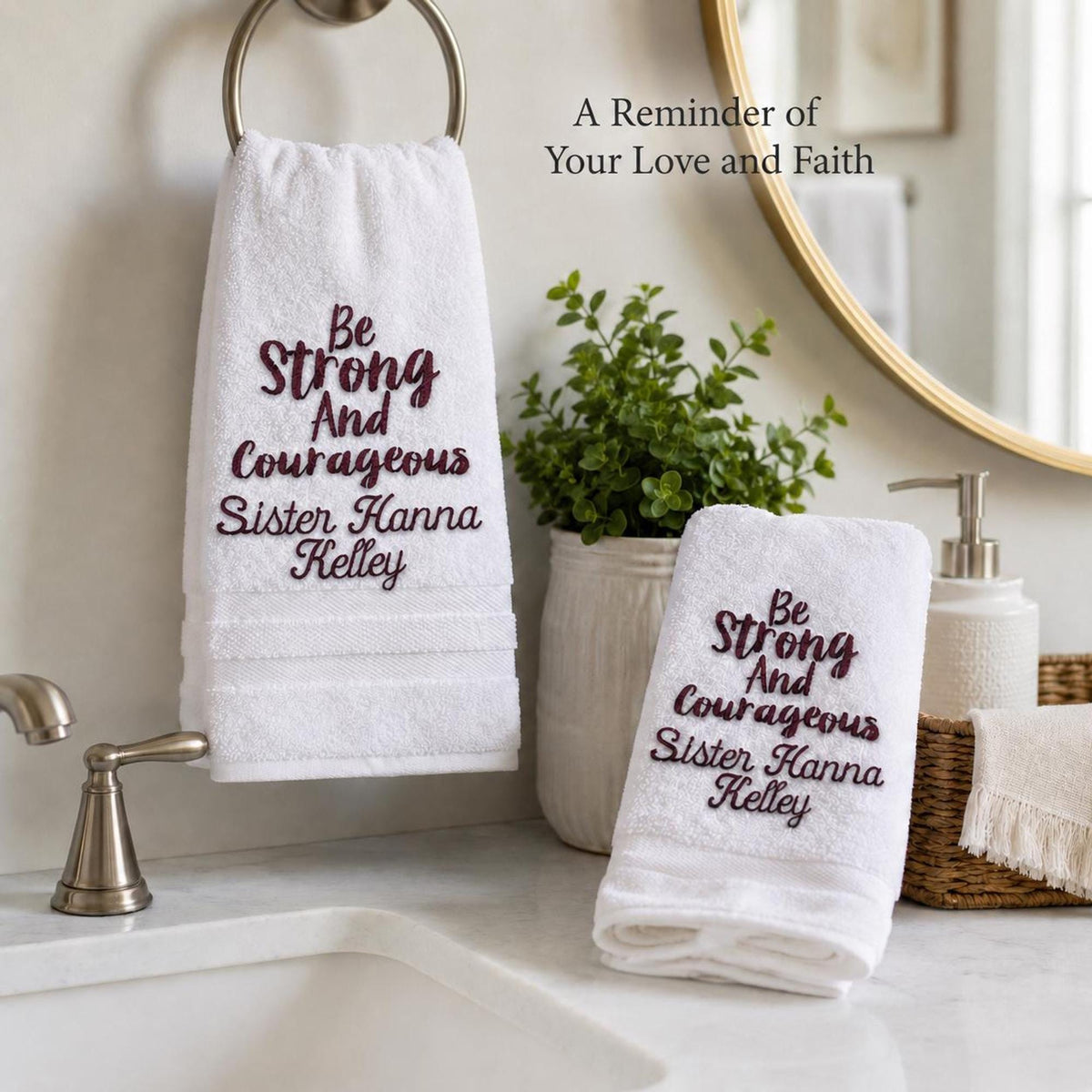 Be Strong and Courageous Missionary Towel