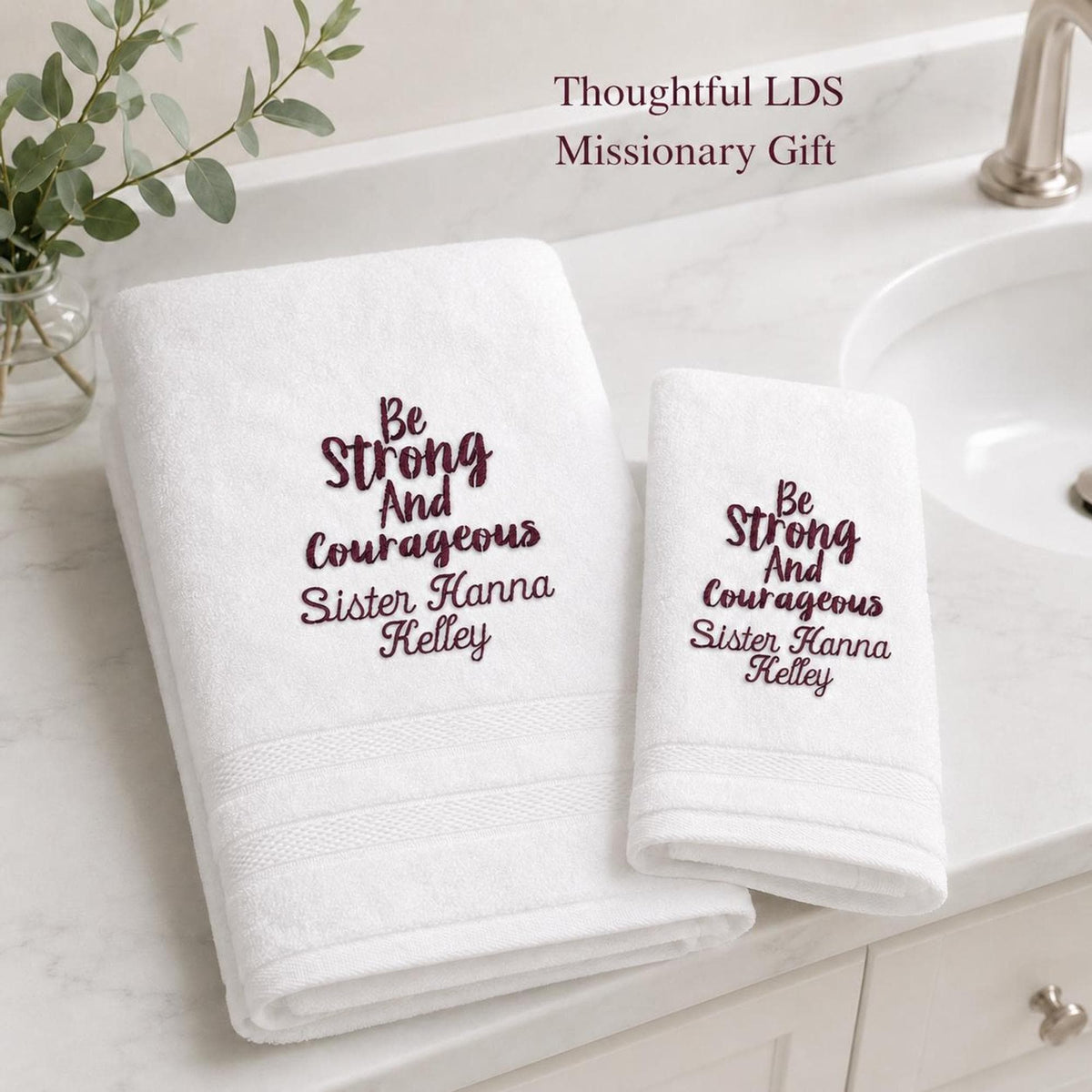 Be Strong and Courageous Missionary Towel