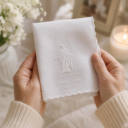 Christus Memorial Handkerchief | Personalized