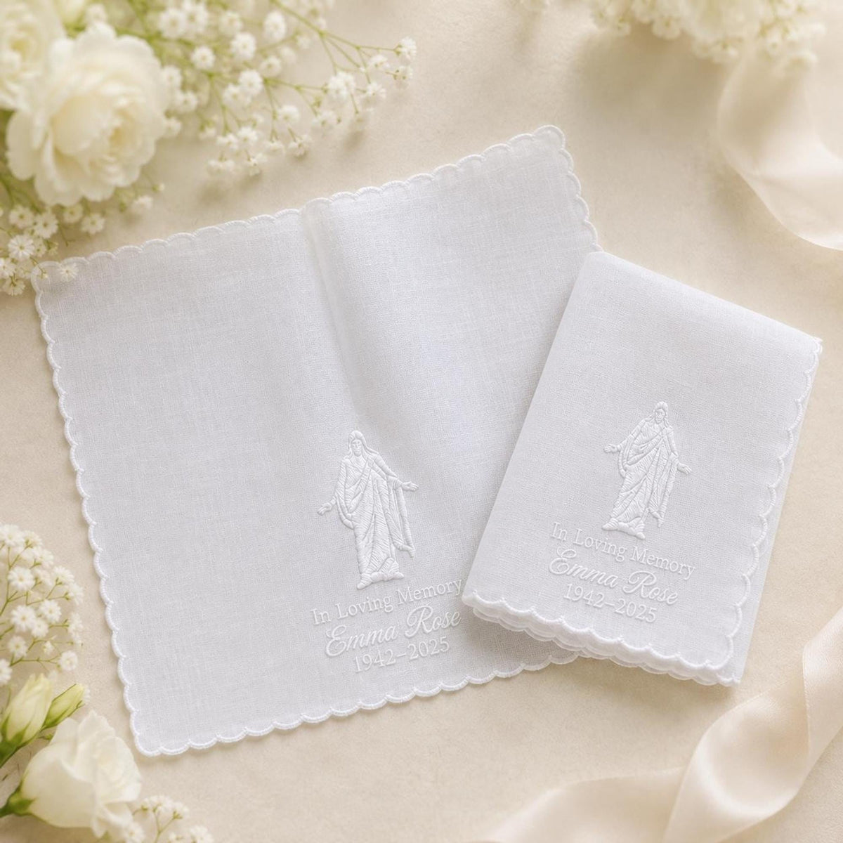 Christus Memorial Handkerchief | Personalized