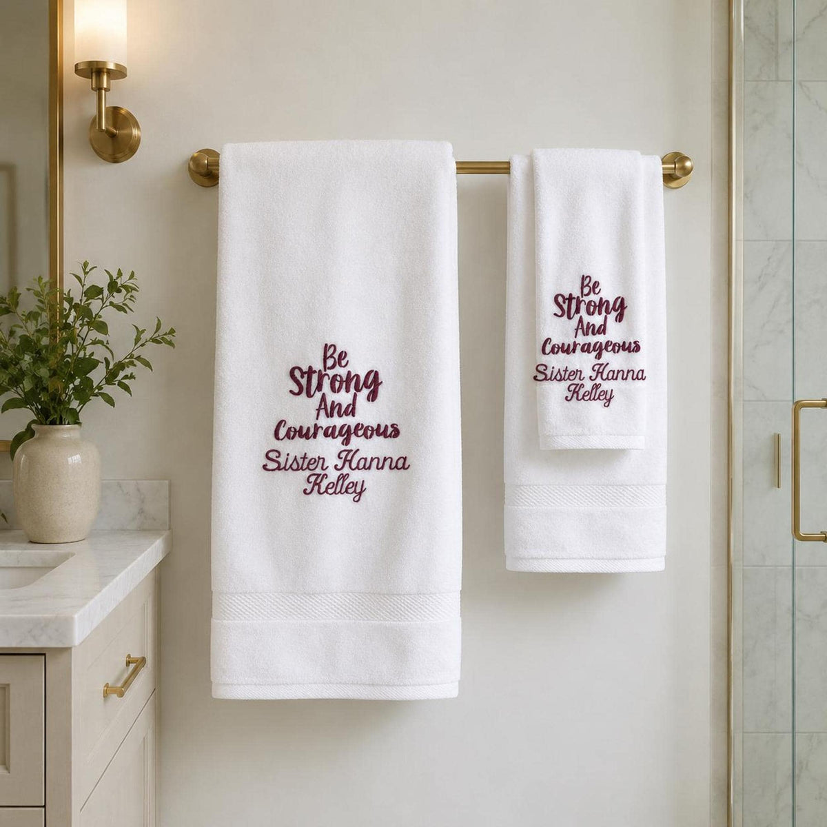 Be Strong and Courageous Missionary Towel
