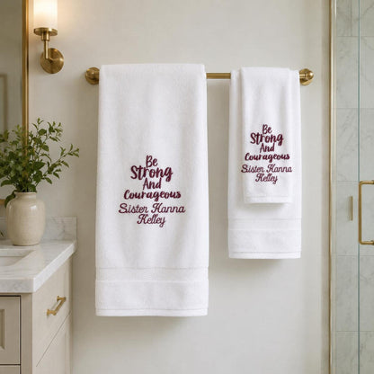 Be Strong and Courageous Missionary Towel