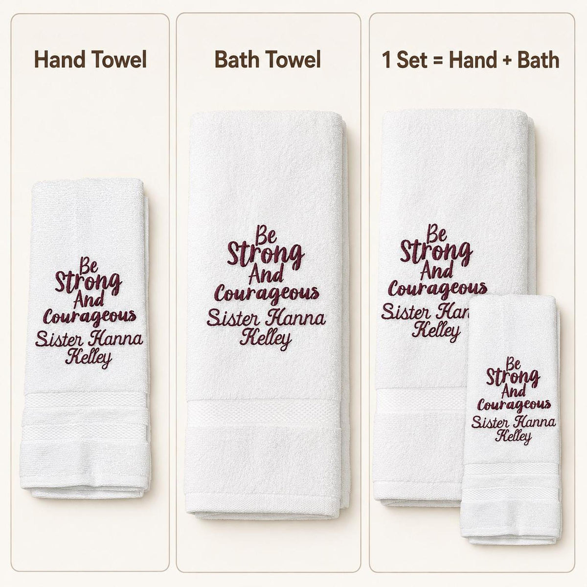 Be Strong and Courageous Missionary Towel