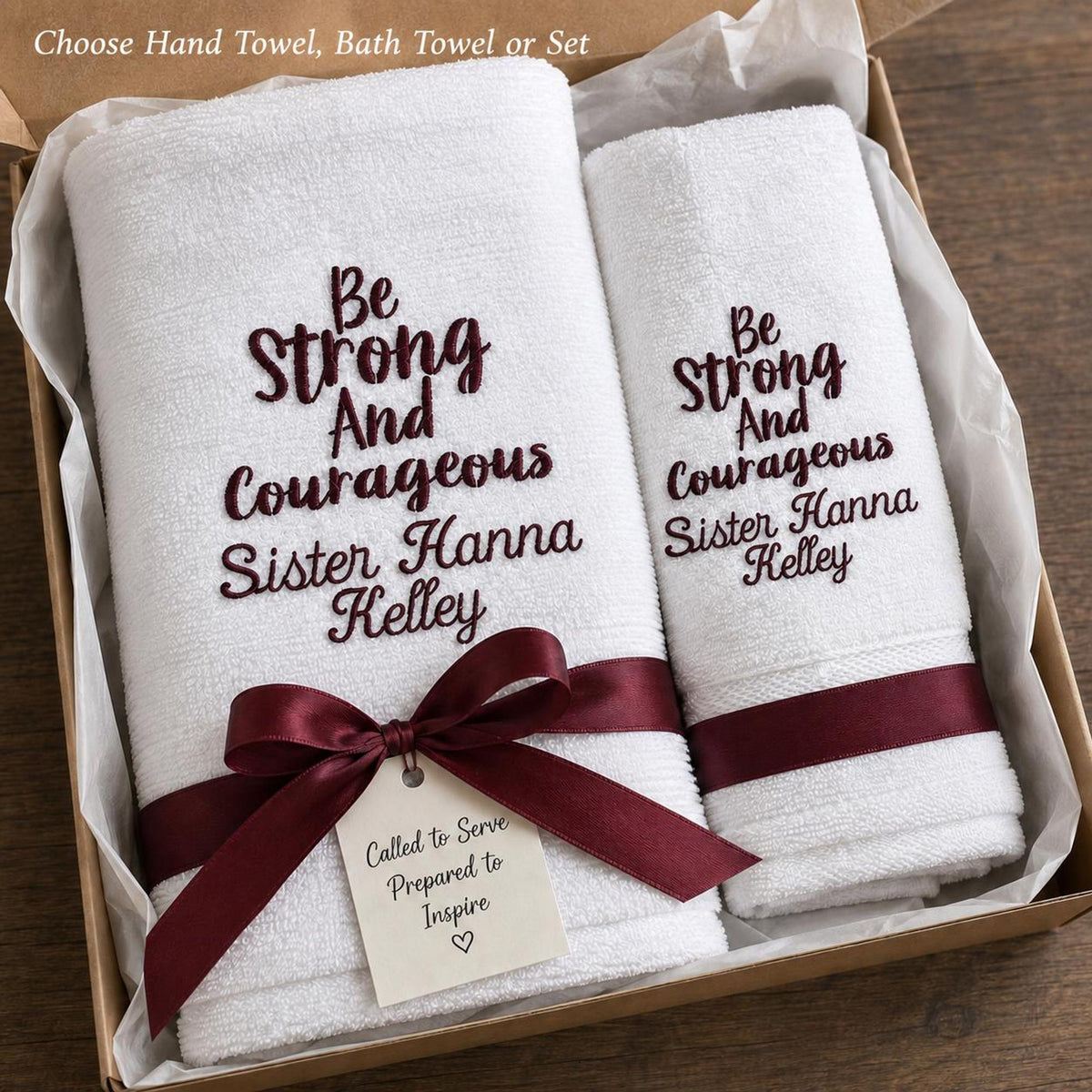 Be Strong and Courageous Missionary Towel