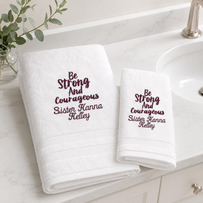 Be Strong and Courageous Missionary Towel