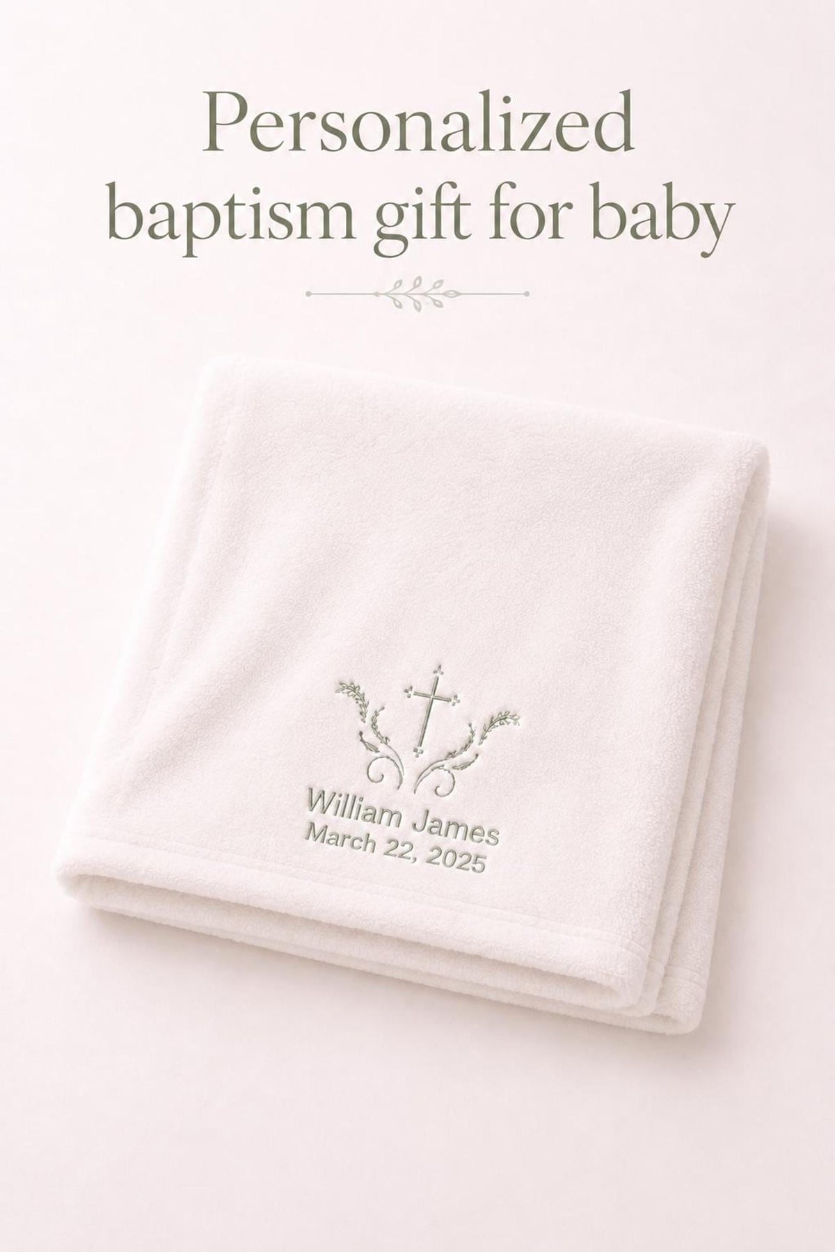 Baby Girl Baptism Blanket | Personalized