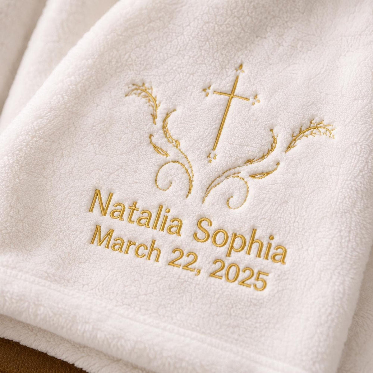 Baby Girl Baptism Blanket | Personalized