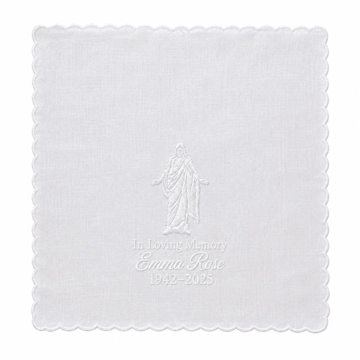 Christus Memorial Handkerchief | Personalized