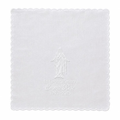 Christus Memorial Handkerchief | Personalized