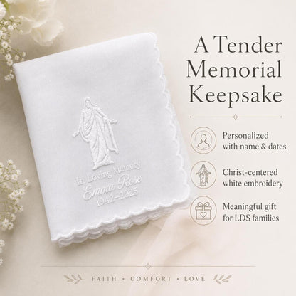 Christus Memorial Handkerchief | Personalized