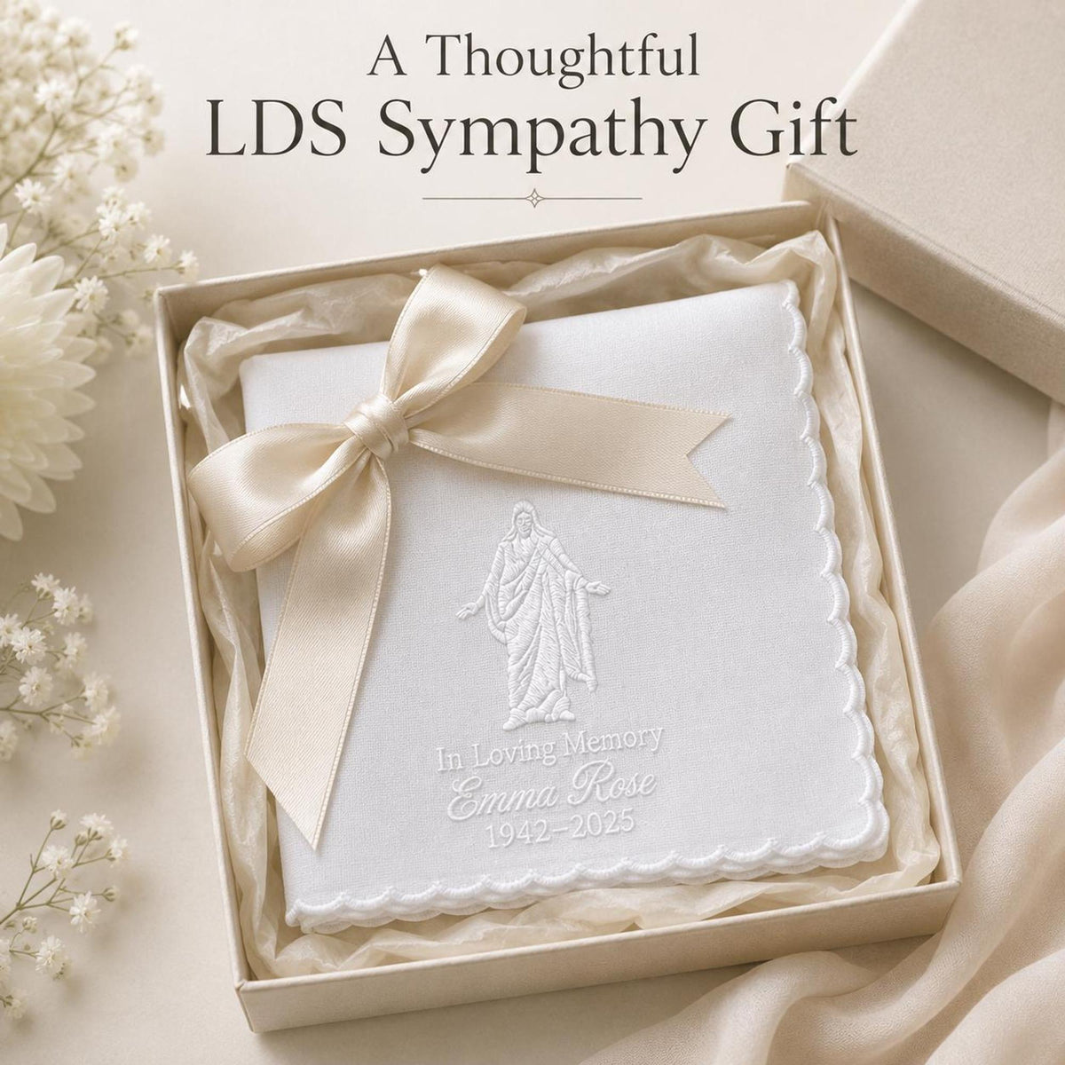 Christus Memorial Handkerchief | Personalized