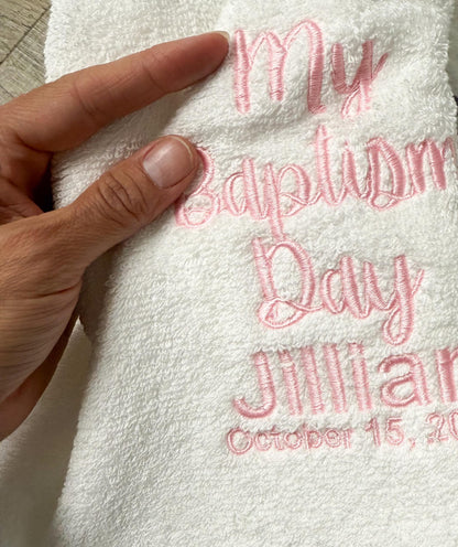Personalized Baptism Towel for Any Age