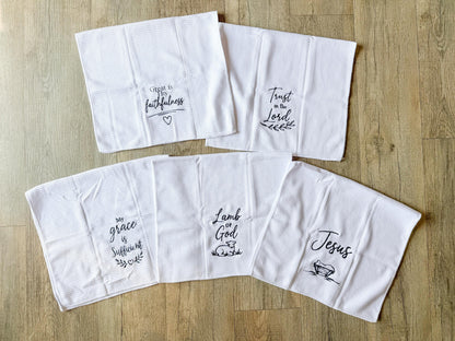 Bible Verse Waffle Weave Tea Towel
