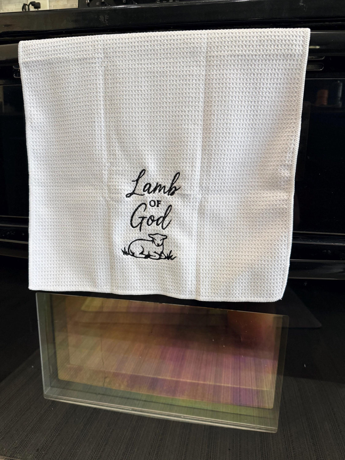 Bible Verse Waffle Weave Tea Towel