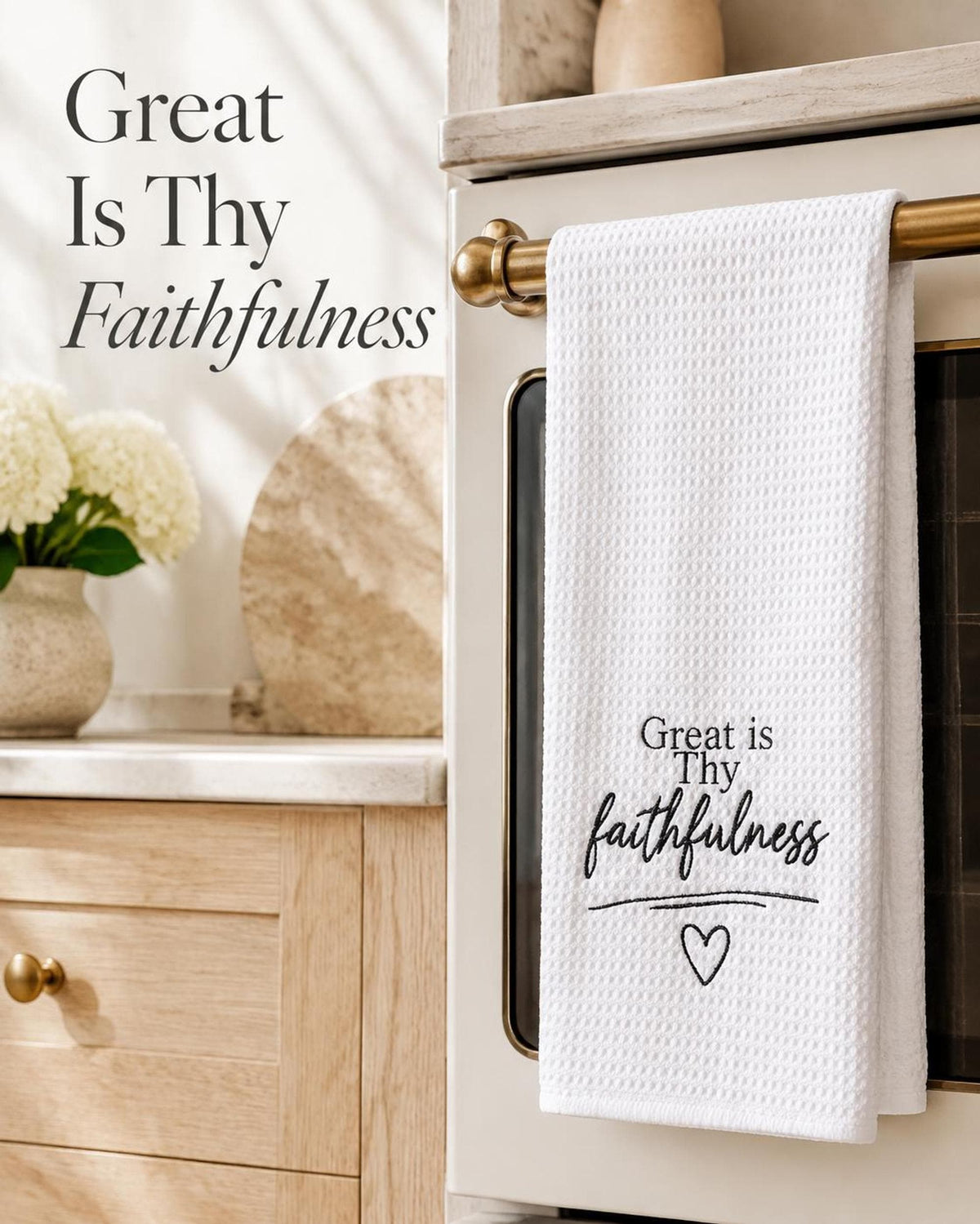 Bible Verse Waffle Weave Tea Towel