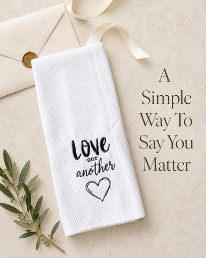 Bible Verse Waffle Weave Tea Towel