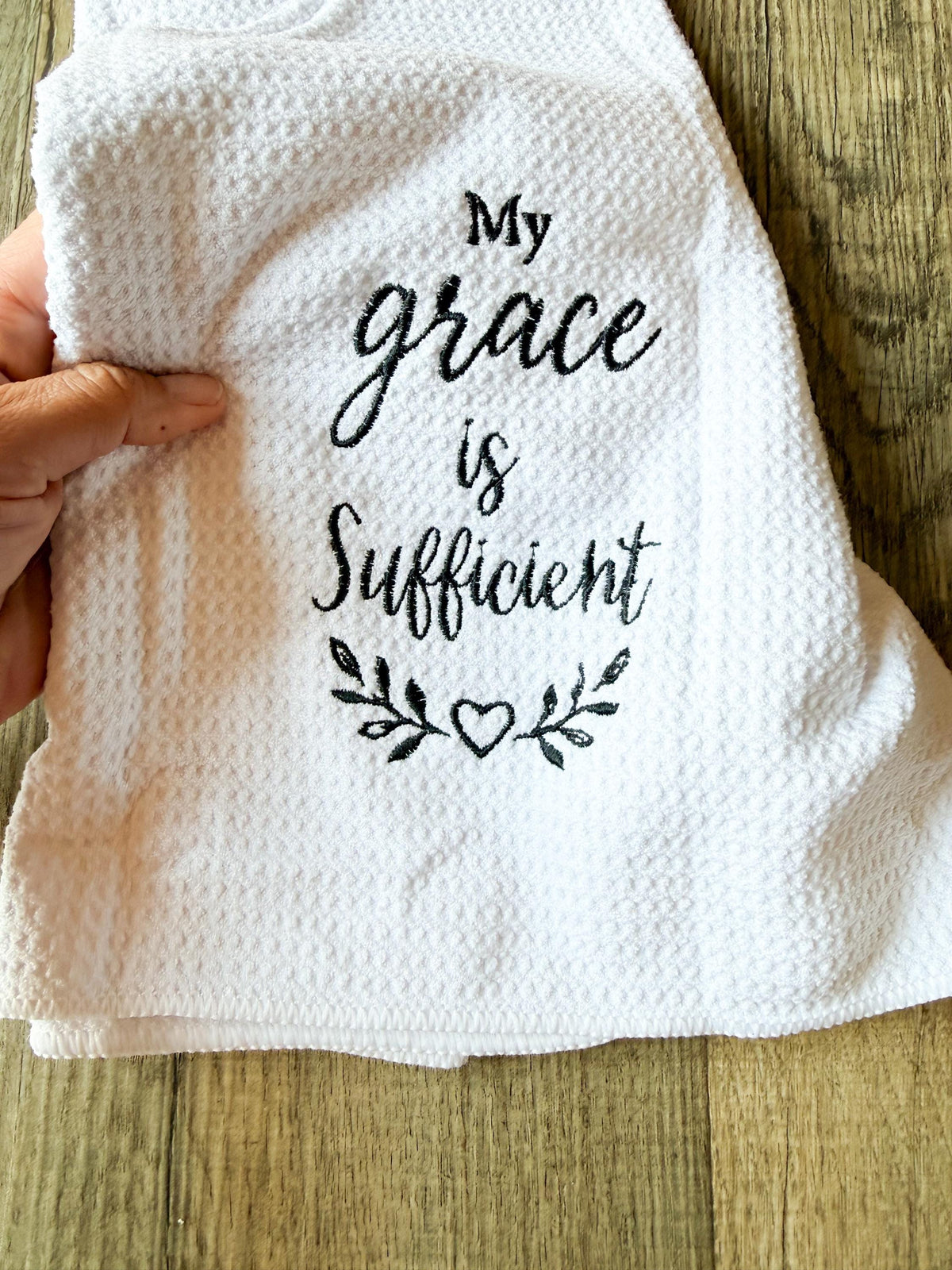 Bible Verse Waffle Weave Tea Towel