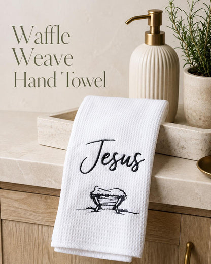 Bible Verse Waffle Weave Tea Towel