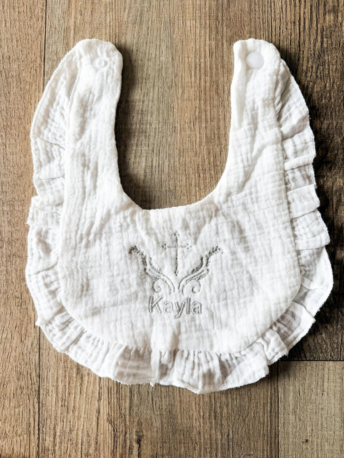Personalized Baptism Bib & Burp Cloth