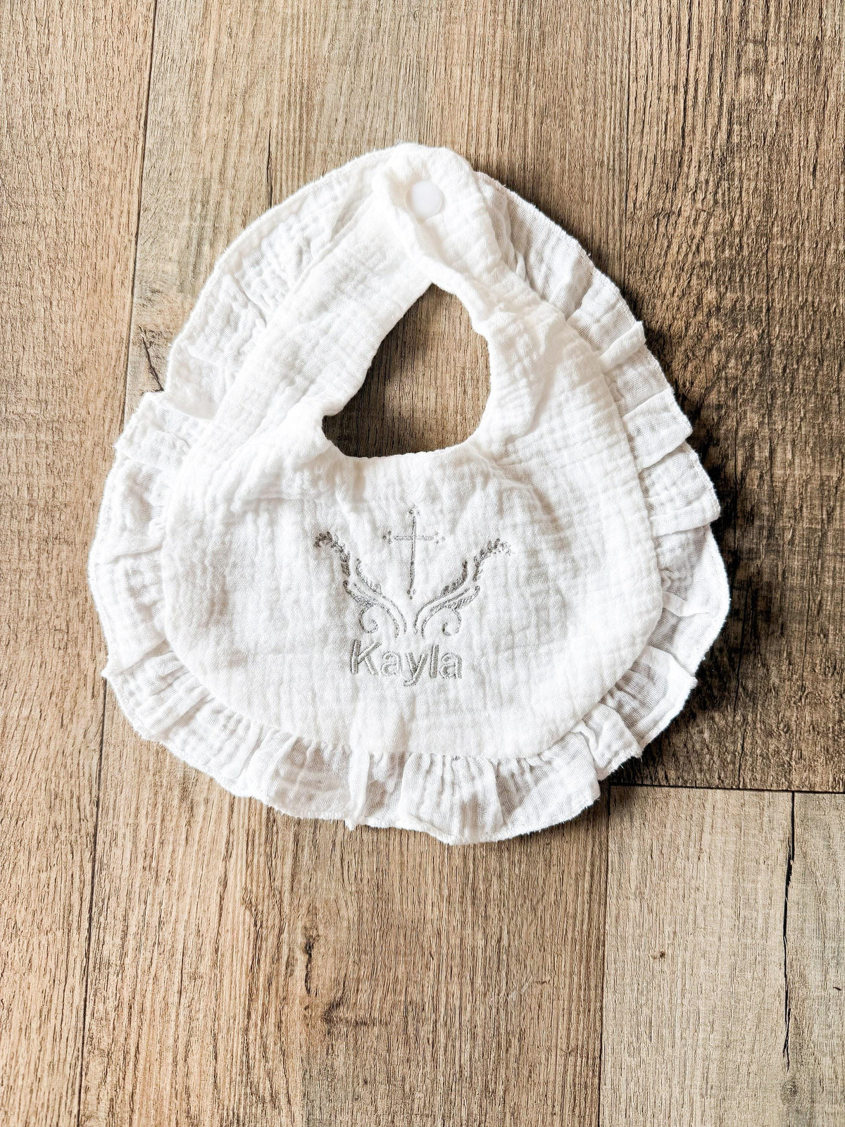 Personalized Baptism Bib & Burp Cloth