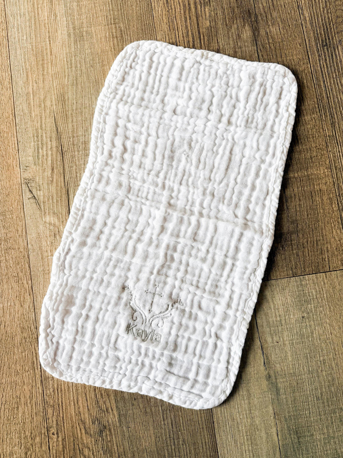 Personalized Baptism Bib & Burp Cloth