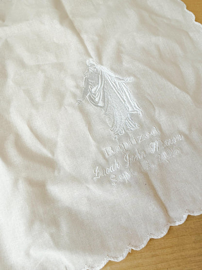 Christus Memorial Handkerchief | Personalized
