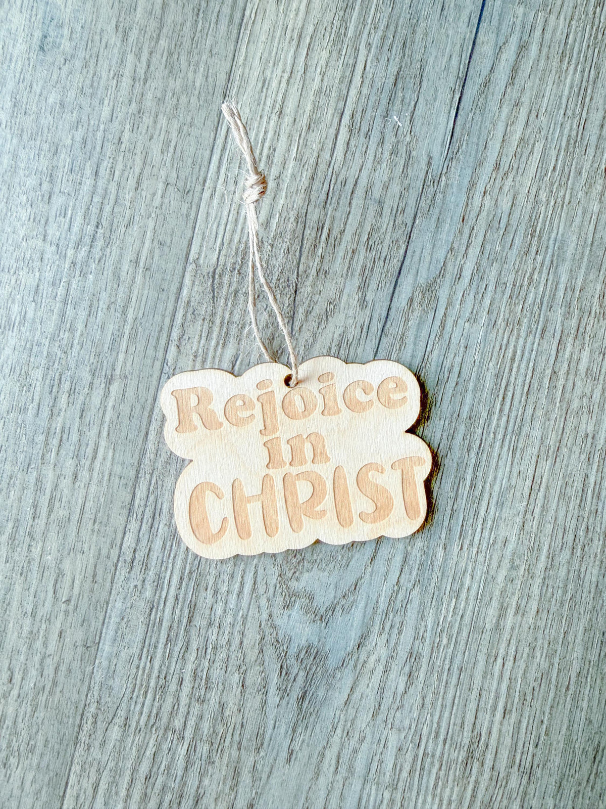 Rejoice in Christ Retro Ornament