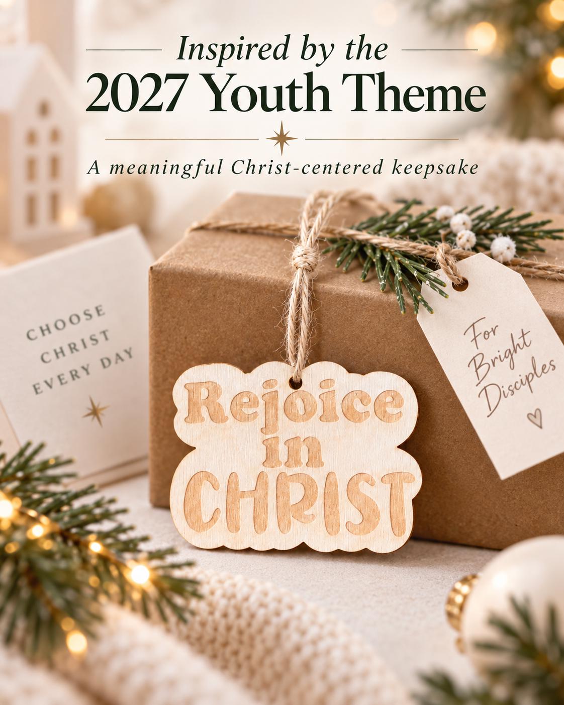 Rejoice in Christ Retro Ornament