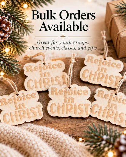 Rejoice in Christ Retro Ornament