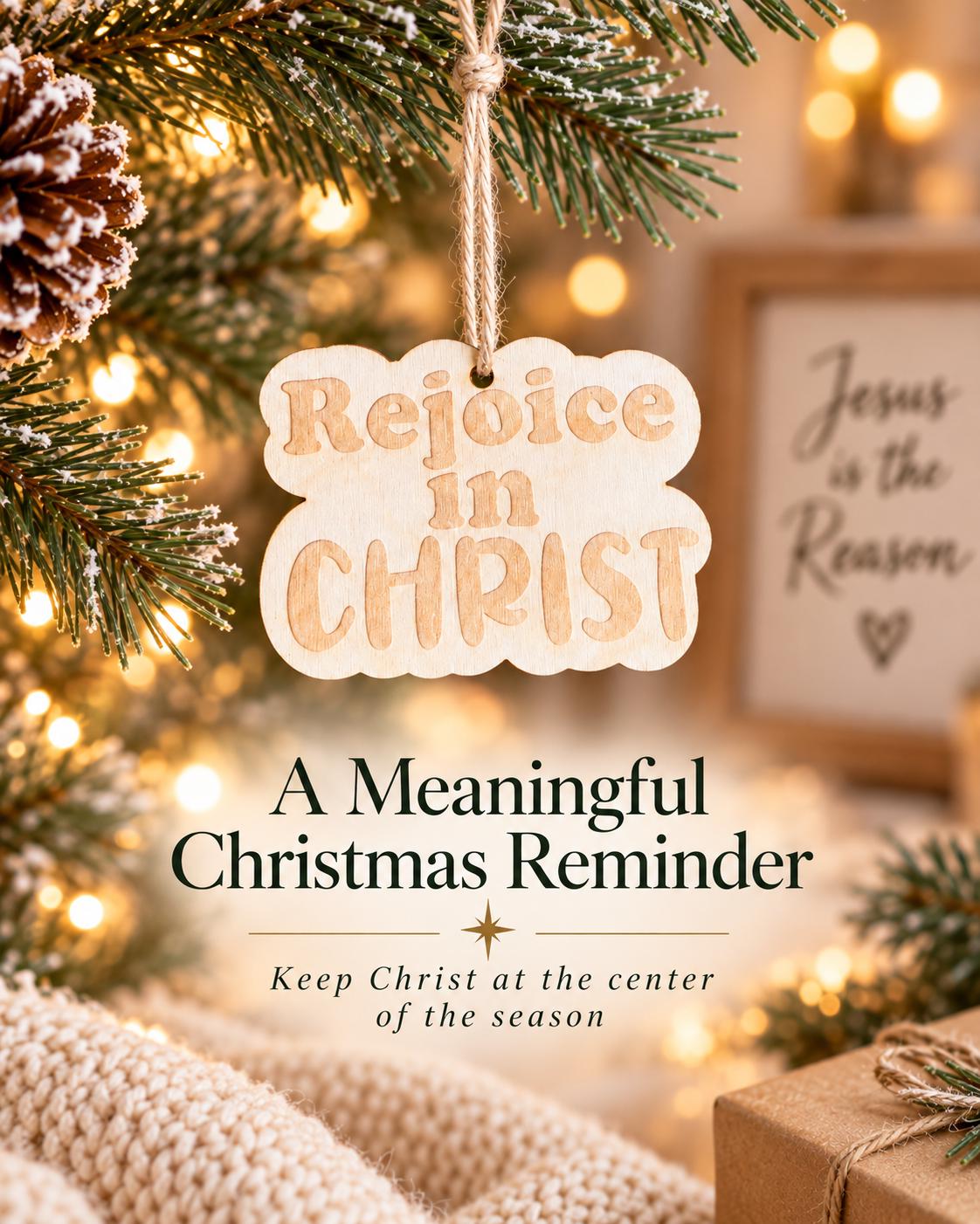Rejoice in Christ Retro Ornament