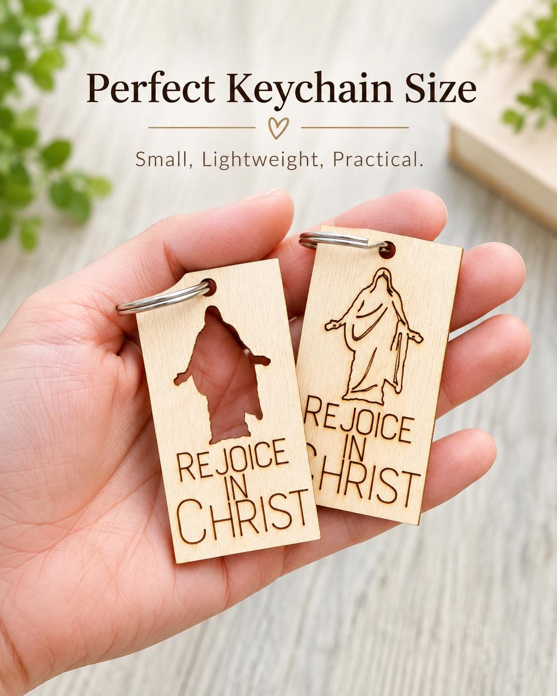 Rejoice in Christ Keychain | Pick Your Style
