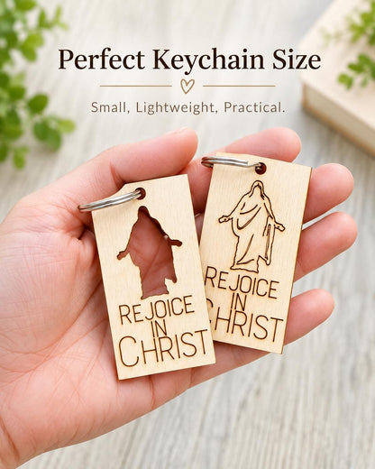 Rejoice in Christ Keychain | Pick Your Style