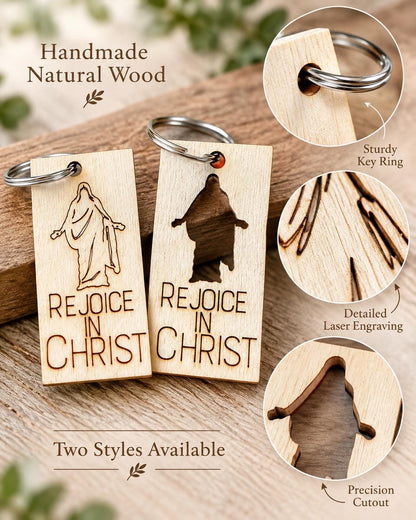 Rejoice in Christ Keychain | Pick Your Style