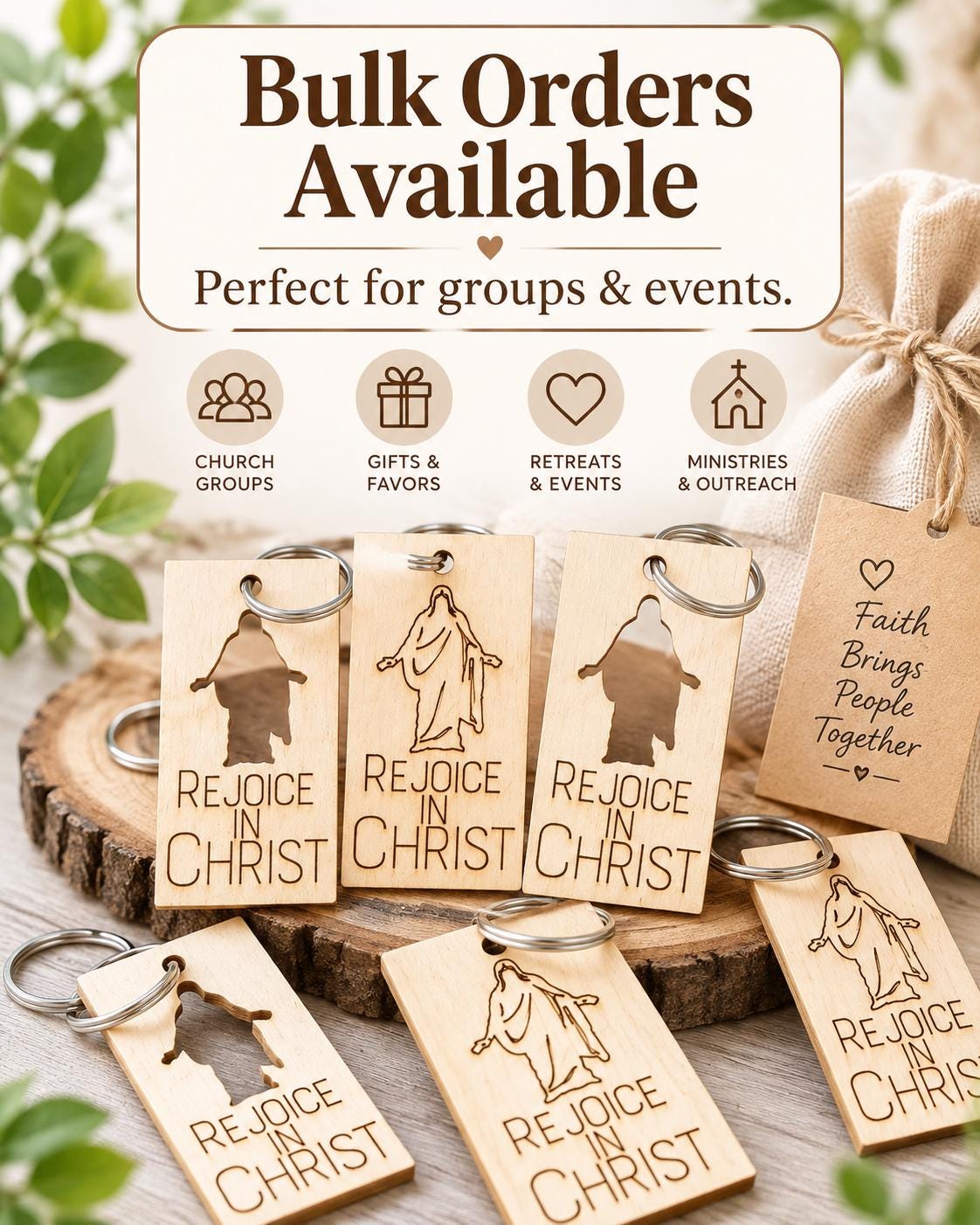 Rejoice in Christ Keychain | Pick Your Style