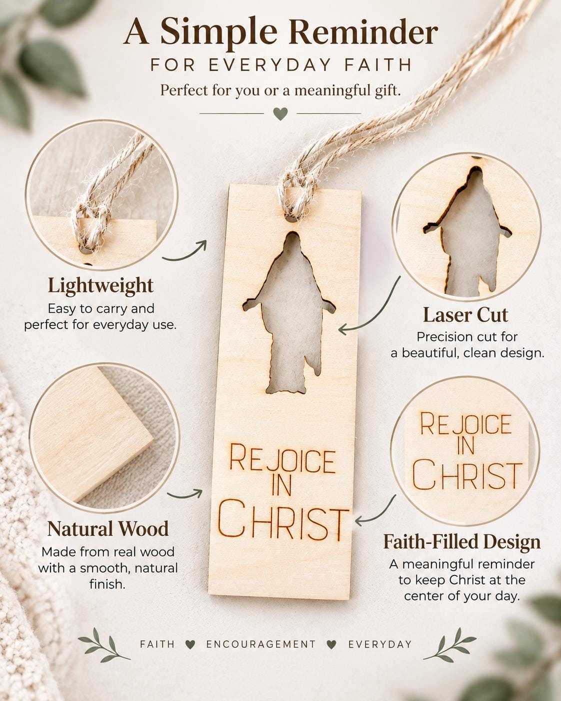 Rejoice in Christ Jesus Silhouette Bookmark