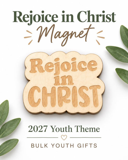 Rejoice in Christ Retro Magnet