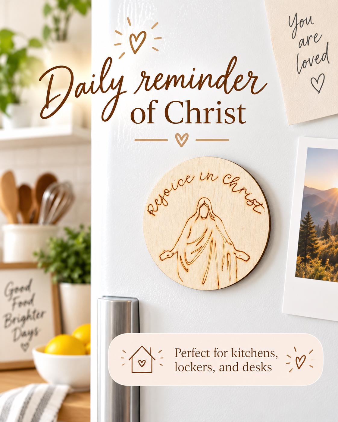 Rejoice in Christ Script Christus Magnet