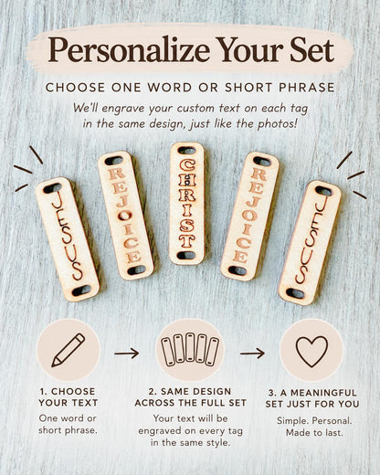Custom Engraved Wood Bracelet Bars