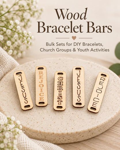 Custom Engraved Wood Bracelet Bars