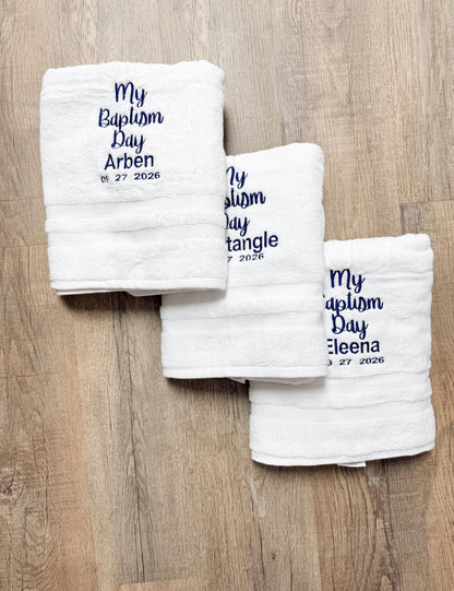Personalized Baptism Towel for Any Age