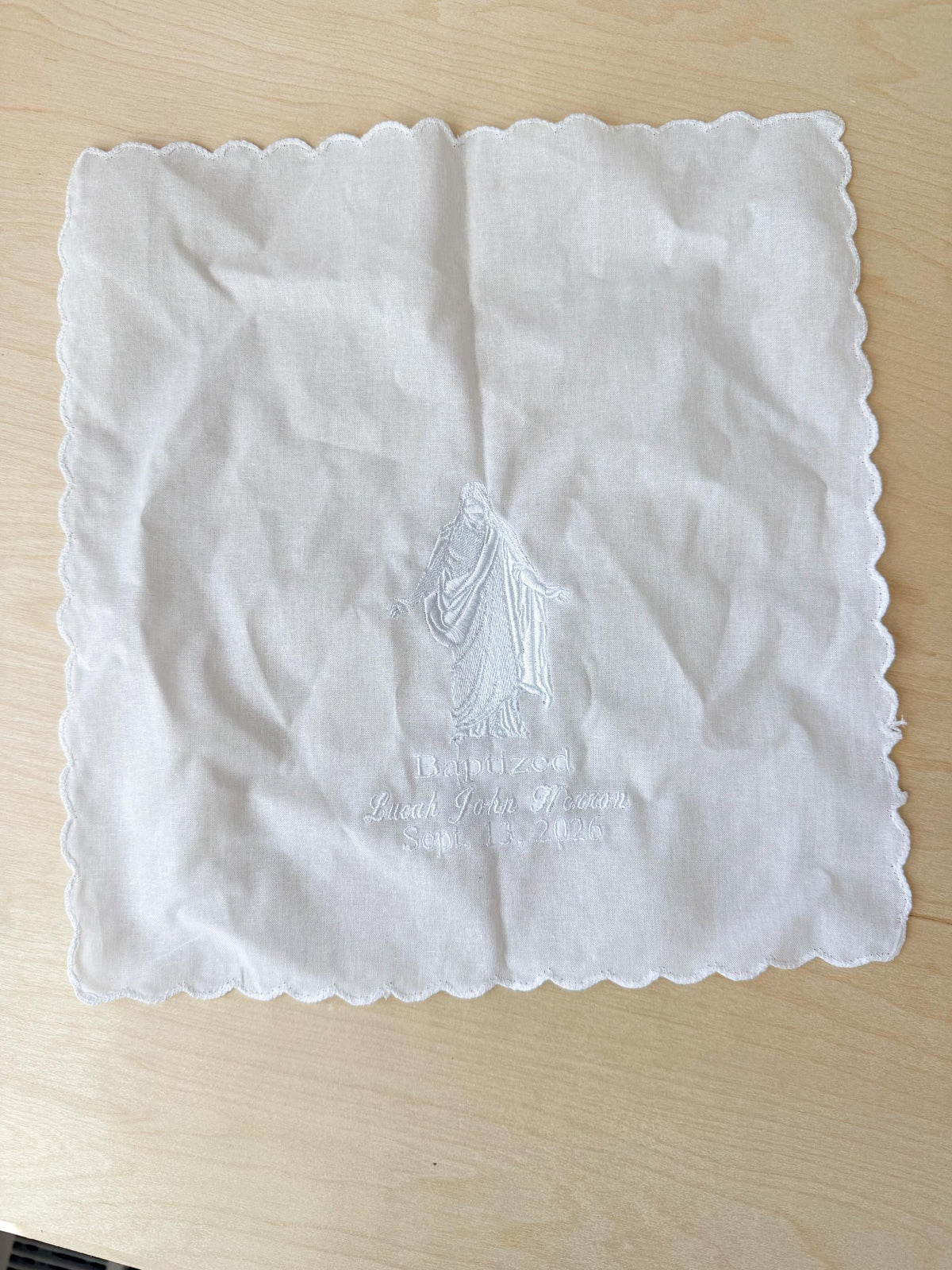 Christus Memorial Handkerchief | Personalized