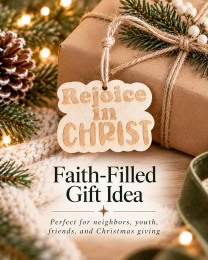 Rejoice in Christ Retro Ornament
