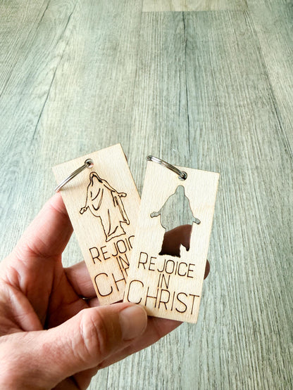 Rejoice in Christ Keychain | Pick Your Style